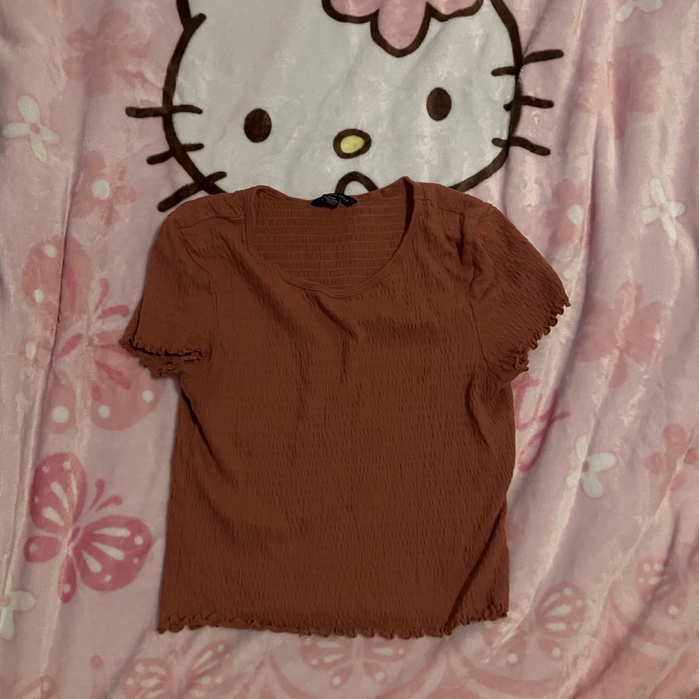 a top from american eagle pinkish orange